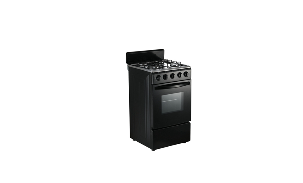 Black 20 Inch 4 Burners Gas Oven