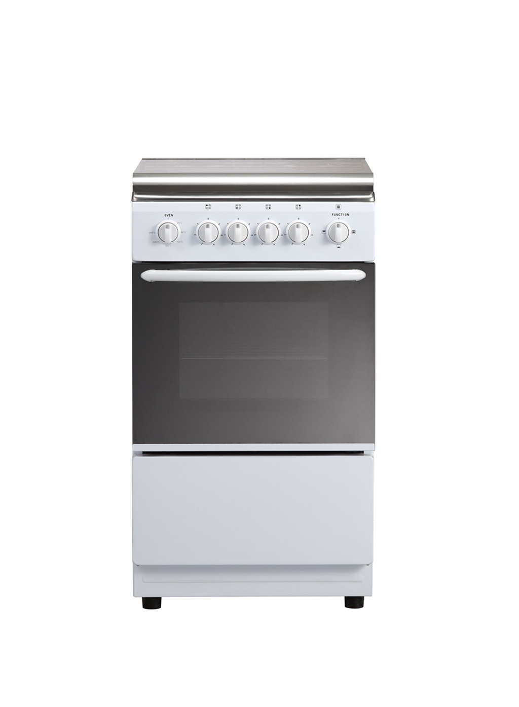White 4 Burners Freestanding Electric Oven
