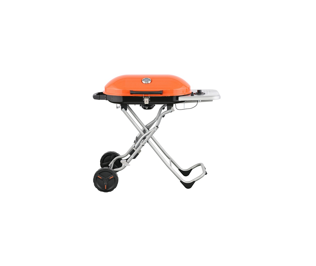 Foldable Gas Grill Orange Lid