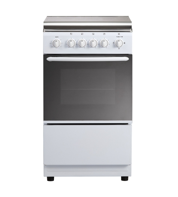 White 4 Burners Freestanding Electric Oven